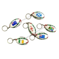 Llaveros de Rugby Personalizados de PVC/PU/Goma de Alta Calidad, Llaveros de Rugby con Marca Personalizada, Color Personalizado