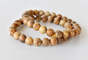Hot Selling <b>Healing</b> Brown Color Picture Jasper 8mm Natural Crystal Round Beaded <b>Bracelet</b> for Meditation Jewelry - Product Image 4