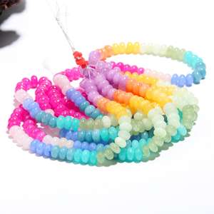 À la mode Multi Couleur Quartz 8mm Lisse Rondelle Perles Lumineux Arc-En-Ciel Coloré Ras Du Cou Perles Brin Bonbons Perles Fabrication De Bijoux Artisanat - Product Image 3