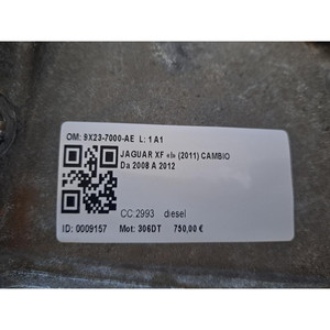 TRANSMISIÓN AUTOMÁTICA CON CONVERTIDOR DE TORQUE JAGUAR XF Serie C2D19585 9X237000AE 306DT diésel 2993 (11>15) - Product Image 6