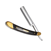 Rasoirs manuels/Rasage à manche en bois avec logo personnalisé Rasoir à barbe de barbier à bord droit de qualité supérieure Dernières nouveautés