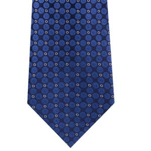 Cravatta Slim Geo Mosaico da Uomo Kenneth Cole Reaction, Alta Qualità in Microfibra di Seta, Design Floreale Blu Navy, Stile Casual, Taglia Regolare Personalizzabile - Product Image 3
