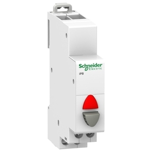 Per SCHNEIDER ELECTRIC A9E18037 Acti9 IPB Interruttore a pulsante singolo 1NC con indicatore luminoso grigio rosso 110-230Vac - Product Image 1
