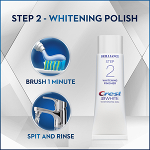 <strong>Crest</strong> 3DWhite Brilliance + Whitening Two-Step <strong>Toothpaste</strong>, Mint, 4.0 oz and 2.3 oz
