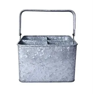 Organizador de herramientas de utilidad para exteriores Caddy nuevo Vintage, cubiertos de Metal galvanizado únicos, utensilios de cubiertos, estante de almacenamiento de un solo nivel - Product Image 2