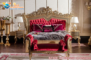 Ensemble de meuble de chambre à coucher avec finition métallique, en argent et blanc, Design Royal, moderne, Rococo, français, luxueux - Product Image 6