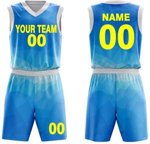 Uniformes de maillot de basket-ball pour hommes avec logo personnalisé vente en gros d'usine de haute qualité grande taille pour la saison d'été impression OEM personnalisée - Product Image 3