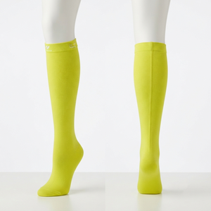 Premium 200 GSM Cotton Polyester Spandex Women Scrub <b>Socks</b> <b>Neon</b> Yellow Custom Embroidery Jacquard Printed Logo OEM ODM - Product Image 1
