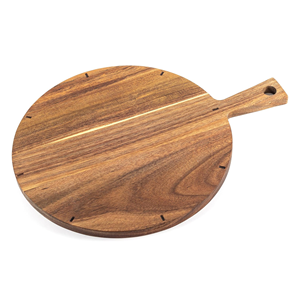 Tabla Redonda de Madera para Pizza y Bandeja para Servir, Plato Artesanal de Madera Natural Ecológica, Fabricante Mayorista Vietnam OEM ODM - Product Image 3