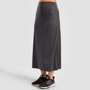 Jupe élégante à taille empire en satin et coton respirant avec imprimé numérique pour femmes de bureau au printemps et en automne - Product Image 1
