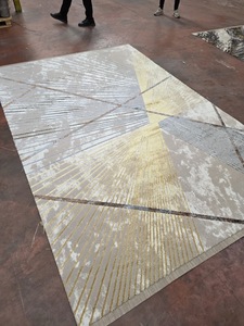Tapis Adiva turc en polyester shaggy, tissé jacquard, fabriqué à la machine, à poils longs, rembourré, réversible, lavable, antidérapant, antimicrobien - Product Image 3