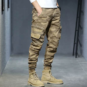 กางเกงลายพรางสำหรับผู้ชายดีไซน์ใหม่ล่าสุดผ้าลำลองพิมพ์ลายมีสไตล์พร้อมโลโก้มาใหม่ - Product Image 4