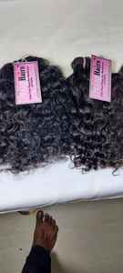 Máquina de extensiones de cabello virgen indio de alta calidad, paquetes de trama doble, cutícula de un solo donante sin procesar, onda profunda suelta - Product Image 6