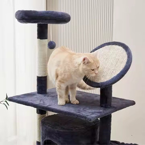 Qualité en gros arbres à chat conçu à la mode interactif chat griffoir grands chats durable velours fourrure bois sisal matériel - Product Image 3