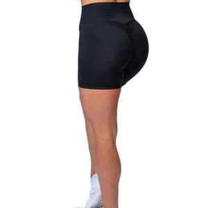Women's Custom Design Quick Dry Spandex Gym Workout <b>Shorts</b> Breathable Slim Fit Yoga <b>Leggings</b> - Product Image 2