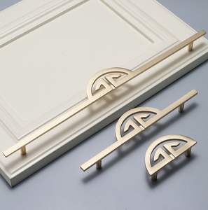 Modern Design Semi Circle Furniture Cabinet Drawer <b>Handles</b> Satin Nickel Half Moon Style Wardrobe Pull <b>Handle</b> <b>Gold</b> - Product Image 4