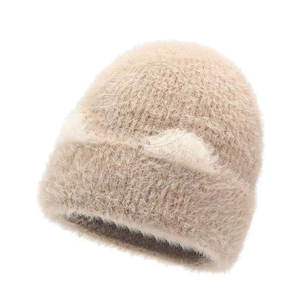 Bonnet en fourrure léger avec tricot confortable et bonnet en fausse fourrure à l'aspect tendance avec tricot respirant et intérieur doux - Product Image 4