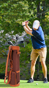 Sunday Club Carry Staff Half Golf Bag Bolsa de viaje resistente al agua Soporte ligero Hecho de cuero Nylon - Product Image 5