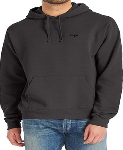 Sweats à capuche en coton de haute qualité pull pour hommes sweat à capuche en polaire de poids moyen 80% coton 20% polyester fermeture à enfiler lavage en Machine - Product Image 1
