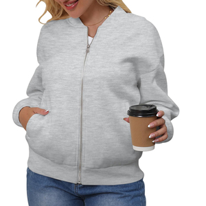 Chaqueta Bomber Transpirable Hecha a Medida para Mujer, Producto Más Vendido, Chaqueta Bomber de Manga Larga para Mujer en Cantidad al por Mayor - Product Image 3