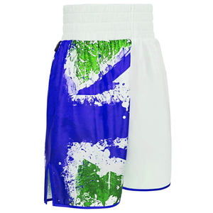 Pantalones cortos de boxeo para hombre de secado rápido de estilo personalizado 2024, venta al por mayor de fábrica, ropa de lucha sublimada, cintura elástica, lona de poliéster 100% - Product Image 6
