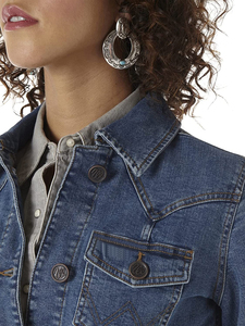 Mosaic Impex, prendas de vestir informales para mujer, con cuello en V chaqueta vaquera, elegante abrigo abotonado de invierno con otoño corto - Product Image 2