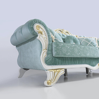 Ensemble de canapé-lit en bois massif indonésien classique de luxe pour appartement, salon, hôtel, fabrication artisanale, haute qualité, respectueux de l'environnement