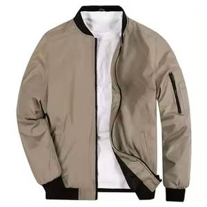 High Quality Men's Bomber Jacket Customized Logo Printing Light <b>Weight</b> Full Sleeves <b>Stand</b> Reversible Breathable Single Best - Product Image 2