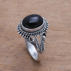 Anillo de ónix negro hecho a mano de Plata de Ley 925 al por mayor, Gema de princesa, piedras preciosas naturales, joyería clásica de alta calidad para regalo - Product Image 5