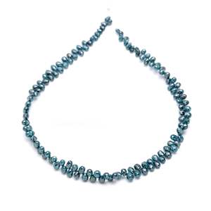 Perles de diamant bleu naturel AAA, forme briolette, 2,5-4 mm, facettées, en forme de larme, brin de 16 pouces pour la fabrication de bijoux à prix de gros - Product Image 2
