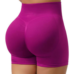 Nuevos pantalones cortos de Yoga para mujer OEM de cintura alta de alta calidad ajuste cómodo tecnología de absorción de humedad para Fitness correr gimnasio Jogger - Product Image 1