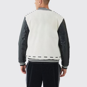 Veste universitaire Letterman en laine d'hiver personnalisable avec logo Veste universitaire en laine de baseball personnalisable - Product Image 6