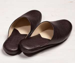 Tongs en cuir véritable noir marron faites à la main pour femmes pantoufles Design plat moderne Ms-wc-001 artisanale MS - Product Image 4