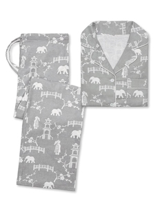 Set <span class=keywords><strong>pigiama</strong></span> da <span class=keywords><strong>donna</strong></span> in flanella <span class=keywords><strong>a</strong></span> maniche lunghe con bottoni sul davanti e pantalone - Product Image 5