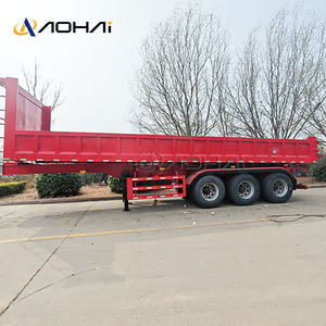 40-тонный грузовик 3-осевой задний самосвал Полуприцепы Трактор Гидравлический самосвал прицеп из железа - Product Image 6