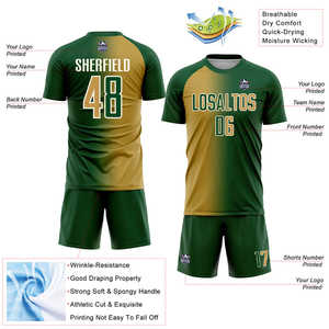 Uniformes de fútbol transpirables de poliéster 100% para hombre de marca personalizada, conjunto de camisetas de fútbol por sublimación, kits de corte automático con logotipo - Product Image 6