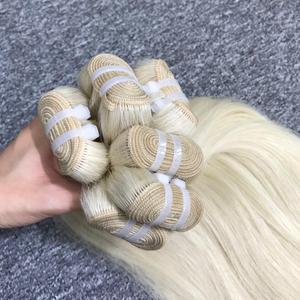 Extensions de cheveux humains vierges vietnamiens chauds éclaircissant couleur droite naturelle #60 pas d'enchevêtrement cuticule alignée Machine Double trame - Product Image 4