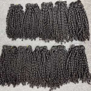 วิกผมต่อผมมนุษย์สีดำธรรมชาติขนาด10-30นิ้วสำหรับพิกซี่ผมหยิกแบบดิบจากเวียดนาม - Product Image 6