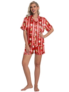 Albornoz de Lujo Negro, Pijama, Ropa de Dormir, Conjunto de Seda, Fabricante Mayorista de Pijamas para Mujer - Product Image 3