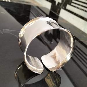 Brazalete de latón crudo de 69mm, brazalete con incrustaciones, brazalete de canal, brazalete en blanco, ancho, hecho a mano, MS, artesanía, 2017 - Product Image 4