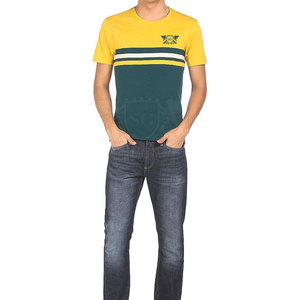 Camiseta con estampado de algodón para hombre, camiseta informal de manga corta con cuello redondo, la mejor tela de punto, modelo de Fitness personalizado sólido - Product Image 2