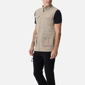 New Zipper Style Easy To Wear Men Multi Pocket Vest Premium Quality Nylon Polyester Fabric Men Hunting Safety Vest - Product Image 3