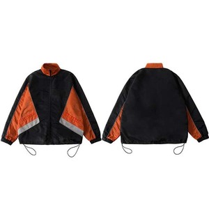 Veste coupe-vent imperméable de haute qualité avec logo personnalisé, blocs de couleur, ourlet à cordon, respirante, en nylon - Product Image 3