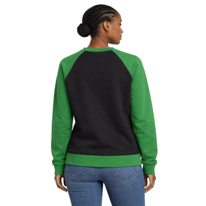 เสื้อสเวตเชิ้ตแขนแร็กแลน คอกลม สีดำ 08 สำหรับชมรมนักศึกษาหญิง ชมรมพี่น้องนักศึกษาหญิง สีชมพูและสีเขียว สไตล์ลำลองทันสมัย - Product Image 2