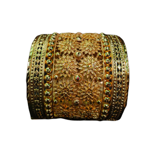 Achetez la dernière conception de bracelets en plaqué or 22 carats ensemble de bracelets de style moderne pour femmes porter des bijoux par les exportateurs - Product Image 2