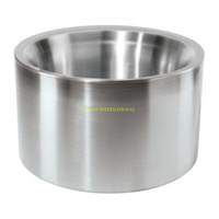 Promotion : Seau à glace décoratif de luxe en aluminium pour refroidisseur à vin, double paroi, anti-fuite, capacité 5L, élégant