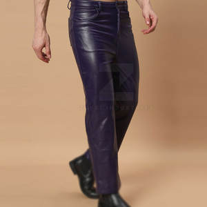 กางเกงลำลองหนังผู้ชายทรงโอเวอร์ไซส์ สไตล์สตรีทแวร์ ระบายอากาศได้ดี น้ำหนักเบา สีเข้ม  ราคาสมเหตุสมผล รับสกรีนโลโก้ตามแบบ - Product Image 4