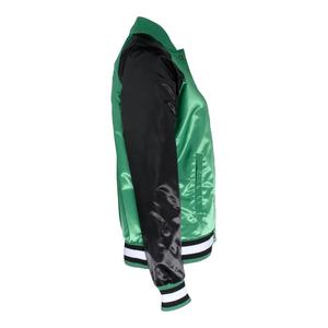 Nouveau à la mode 100% Polyester Satin Bomber veste Hip Hop grande taille hiver confortable Baseball veste imperméable fermeture éclair fourrure - Product Image 3