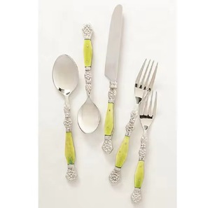 Ensemble de couverts en acier inoxydable, cuillère et couteau, finition miroir durable, style moderne, emballage personnalisé - Product Image 4