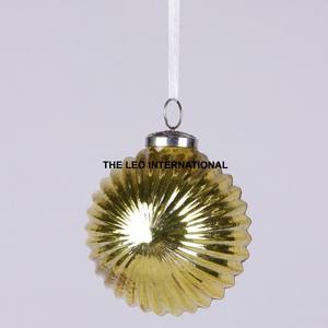 Ensemble de 3 boules de Noël en aluminium plaqué argent de forme ronde en métal de style fantaisie Vente à chaud Boules de Noël de la plus haute qualité - Product Image 3